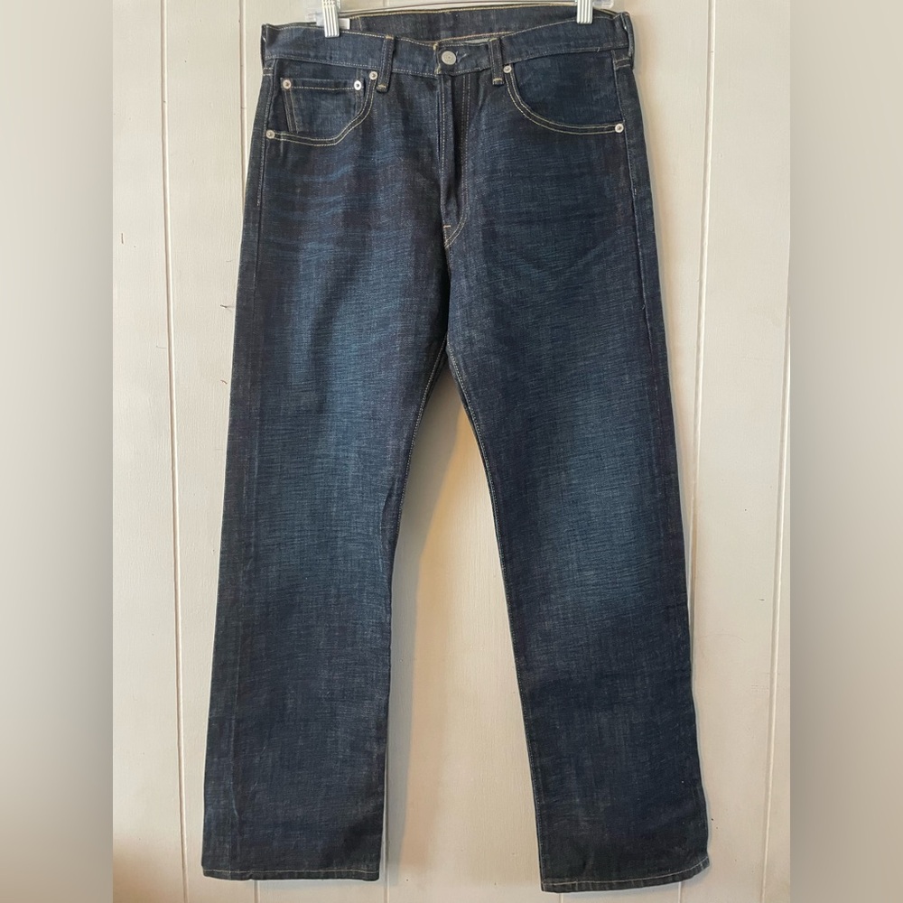 Levis 501 Jeans Mens 33x30 Tidal Blue Button Fly Original Fit Straight Leg